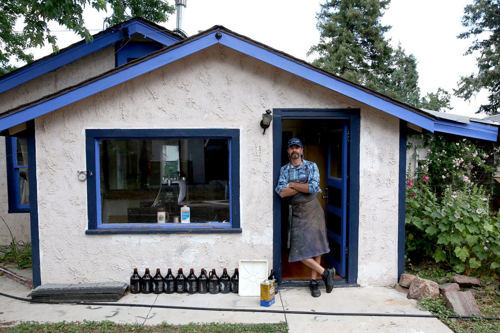 Printmaker Nikos Pulos in Manitou Springs, CO