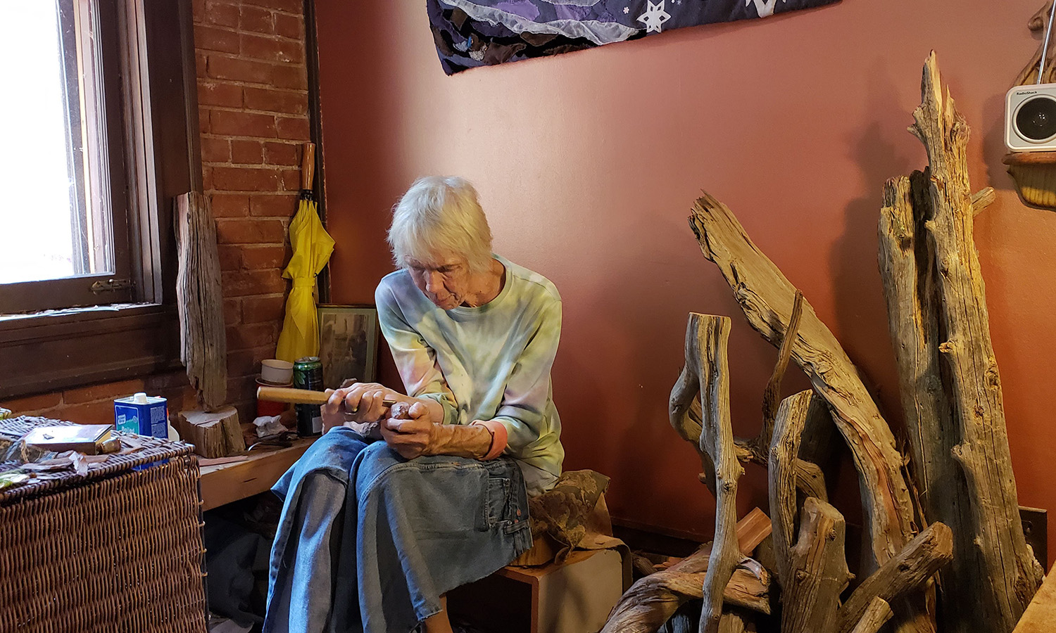 Sophie Cowman, Wood Carver + Quilter | Humanitou Yoga + Creativity Blog