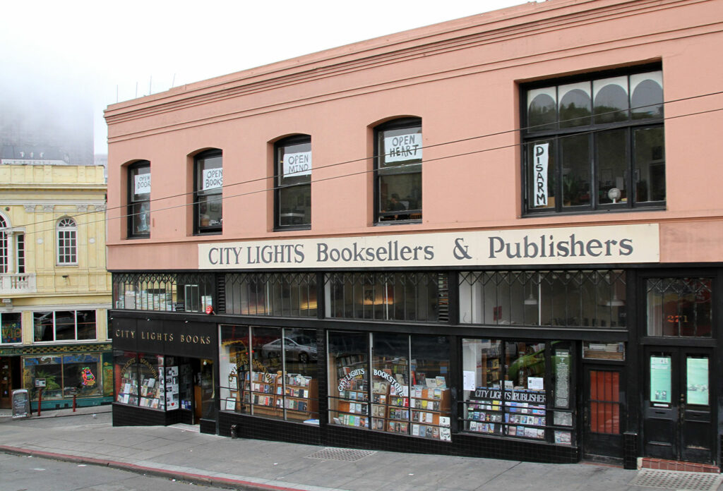 City Lights Bookstore, photo via Wikimedia Commons